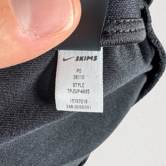 NWOT Nike Skims Matte Tricot Womens Track Jacket Black Size Small